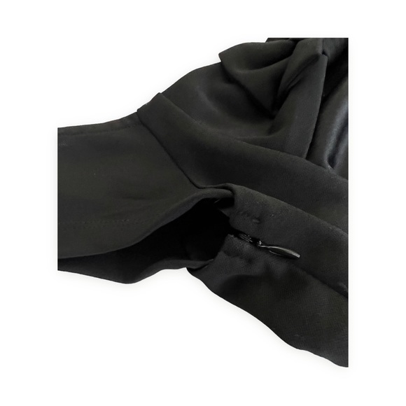 Lulu's Black Bow-Getter Black Off-the-Shoulder Bodycon Dress XS NWT - Picture 6 of 11